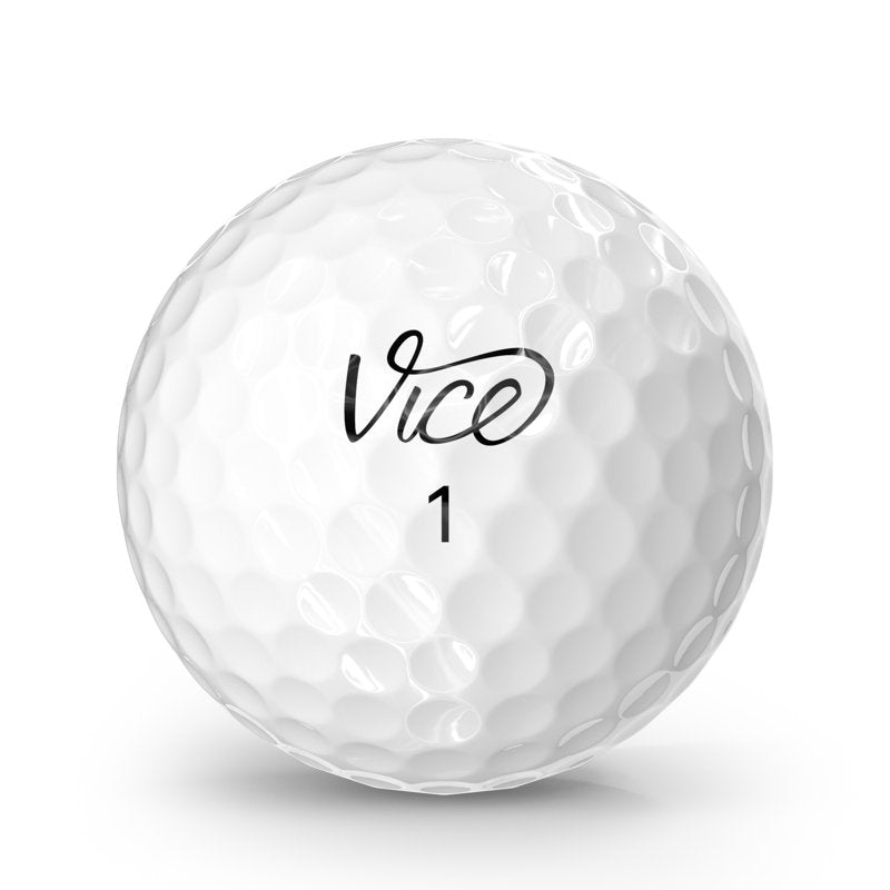 Vice Pro Plus 2024 Golf Balls - White, 12 Pack (Variation: White, Single)