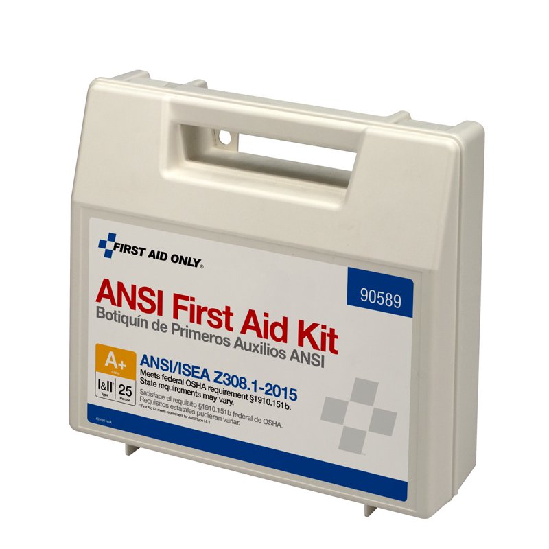25 Person ANSI A+ First Aid Kit with Waterproof Case - OSHA Compliant