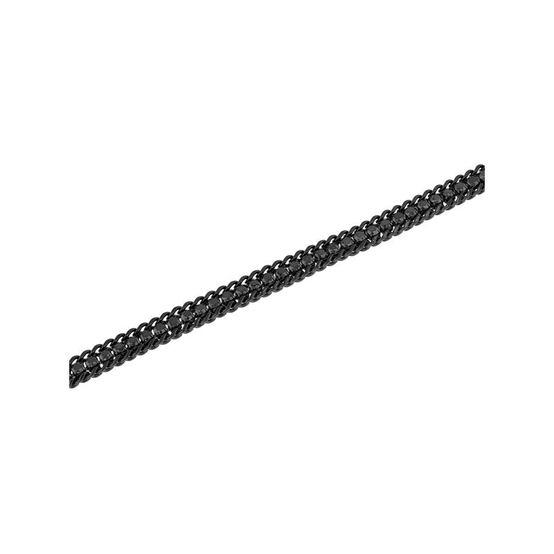 Men's Black Stainless Steel Cubic Zirconia Bracelet - Modern Men’s Jewelry