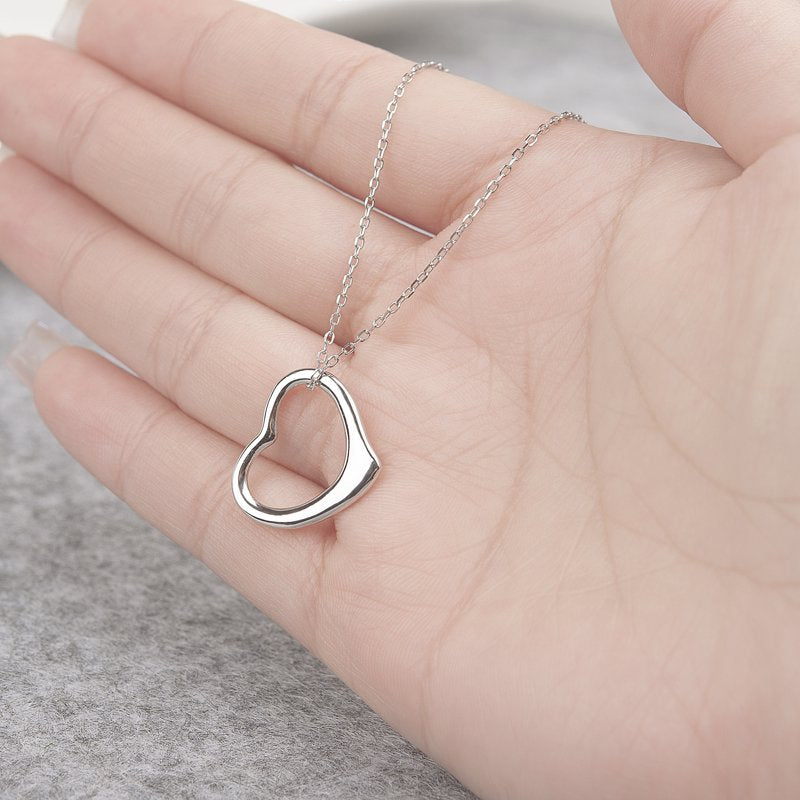925 Sterling Silver Heart Necklace Gift for Daughter-in-Law, Birthday & Wedding Jewelry