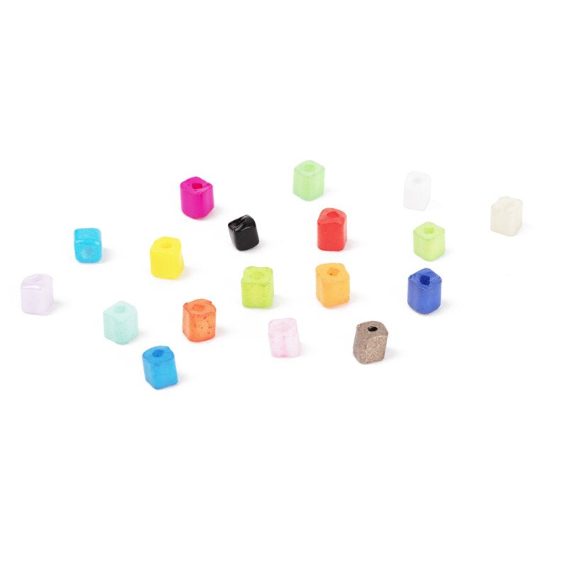 Rainbow Square Glass Seed Bead Assortment with Storage Case - 2000 Pieces, Jewelry Crafts
