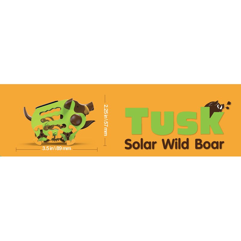 Solar Powered Robotics Kit for Kids - Build Tusk Wild Boar STEM Educational Set