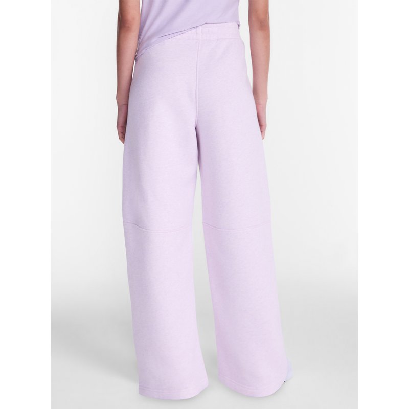 Women's Barrel Leg Fleece Pants with Pockets and Cropped Length
