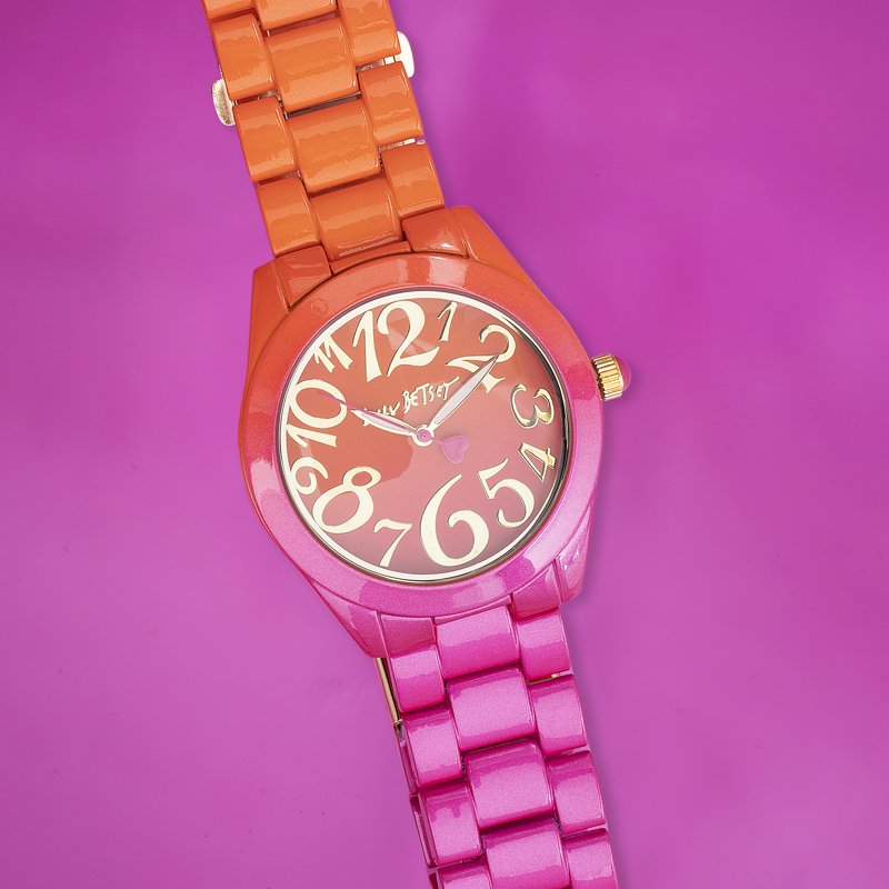 Women’s Gradient Printed Watch with Colorful Dial and Band - Gift-Ready