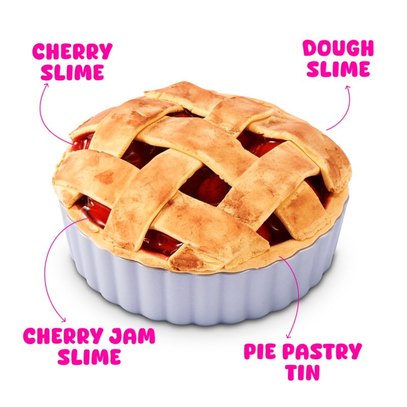 DIY Slime Food Kit with Cherry Pie and Shopping Bag - Creative Sensory Play for Kids