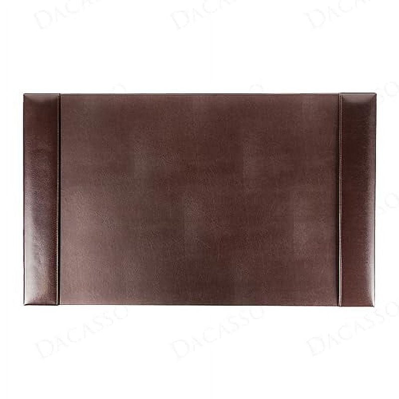 Leather Desk Pad with Side Rails - 30 x 18 Inch Office Writing Mat