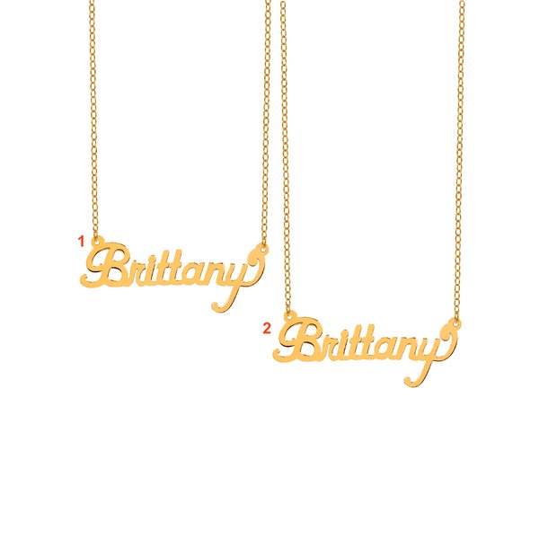 Personalized Name Necklace with Link Chain - Sterling Silver or Gold Plated, BOGO Offer