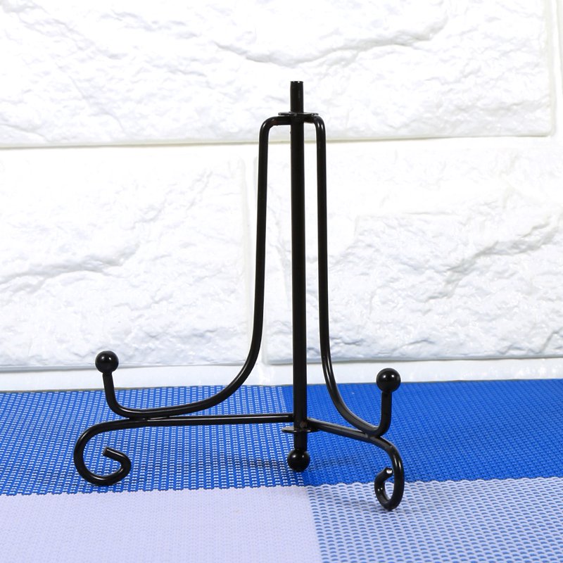 Iron Display Stand for Plates Photos & Art - Multiple Sizes Black