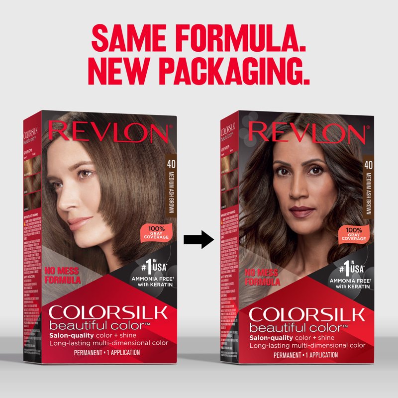 Hair Color Kit with 100% Gray Coverage and Multi-Tonal Shine - 3 Pack