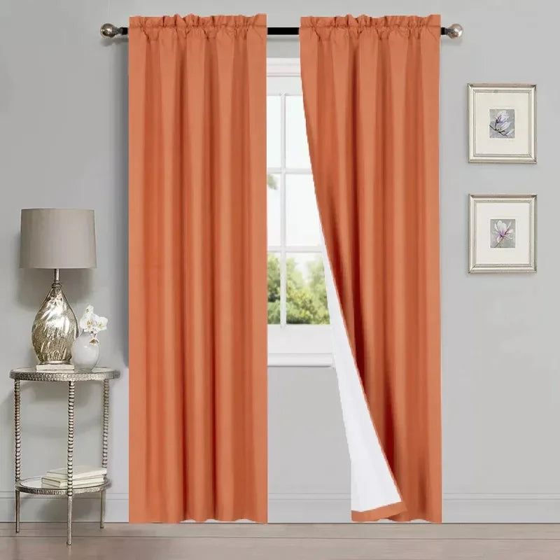 Blackout Window Curtain Panel - Light Block & Privacy Microfiber Drapes, 37x84 Inches