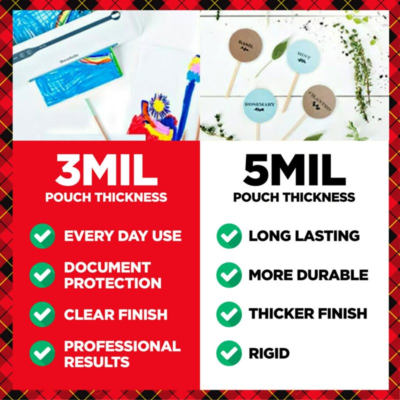 Thermal Laminating Pouches 50 Sheets, 3 Mil for Documents & Cards