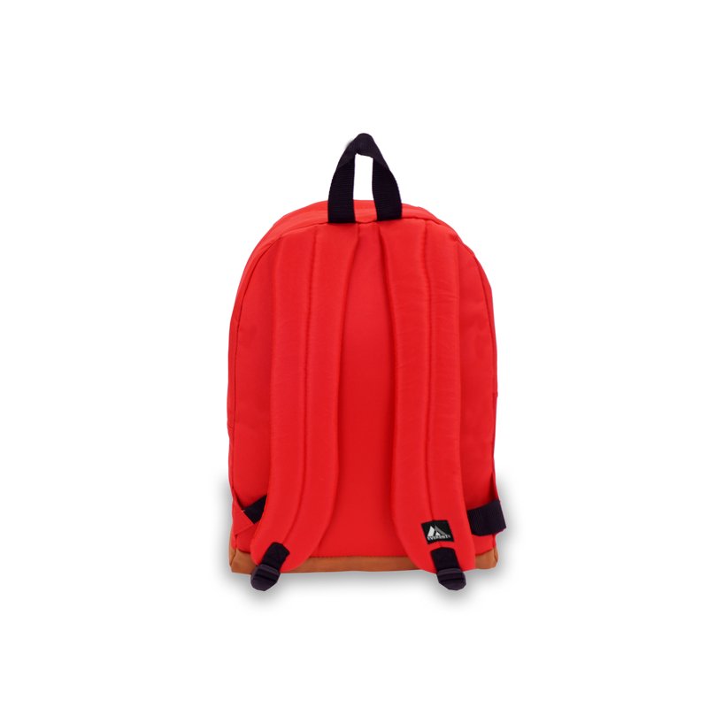 Suede Bottom Backpack with Large Main Compartment and Front Pocket