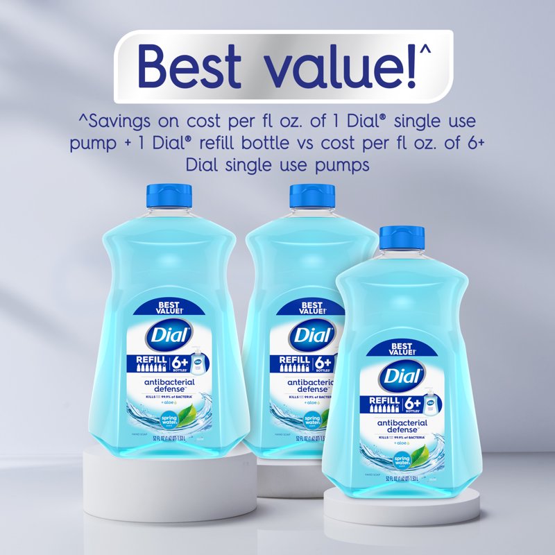 Antibacterial Liquid Hand Soap Refill Pack – 52 Fl Oz, Powerfully Kills 99.99% Bacteria