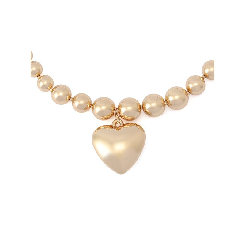 Fashion Puffy Heart Pendant Necklace for Women with Adjustable Chain