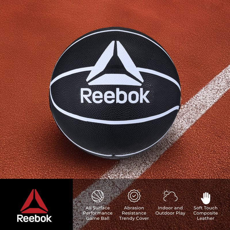 Reebok Size 5 Rubber Basketball with Pump - Indoor & Outdoor Play