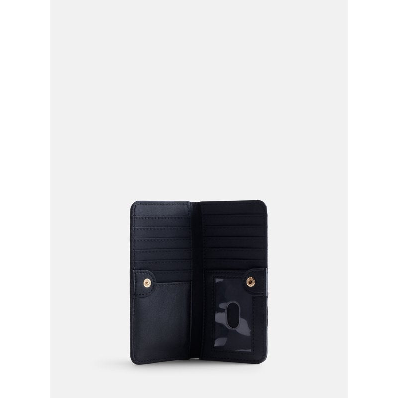 Women's Slim Studded Wallet with Card Slots and Snap Closure