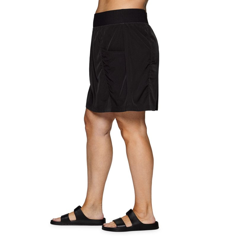 Plus Size Women's Tennis & Golf Skort with Pockets & Ruched Detail – Longer Length