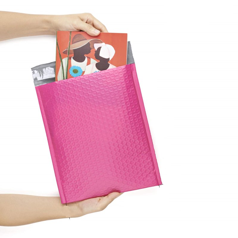 Pink Poly Bubble Mailers Envelopes 6.5 x 10 Inches - Extra Wide Shipping Bags