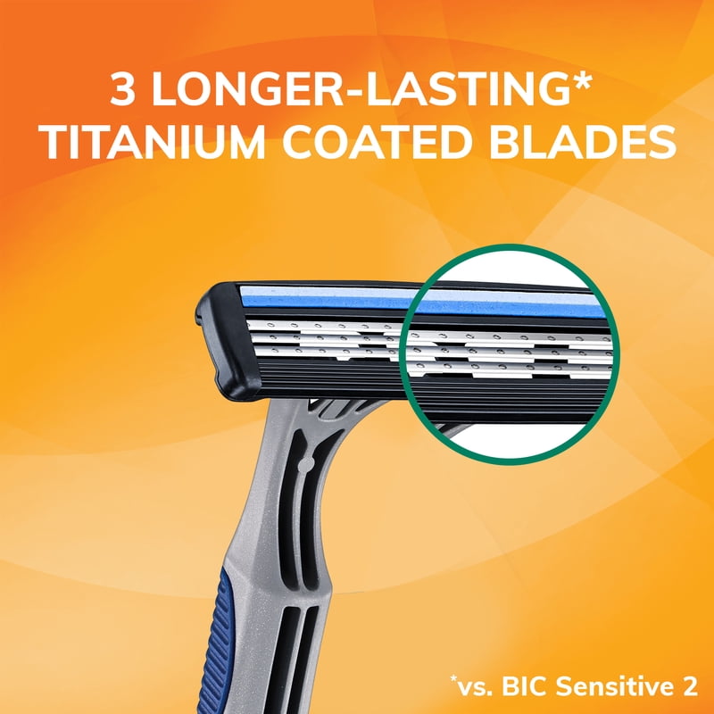 Men's Disposable Razors for Sensitive Skin - 3 Pack, 5 Count