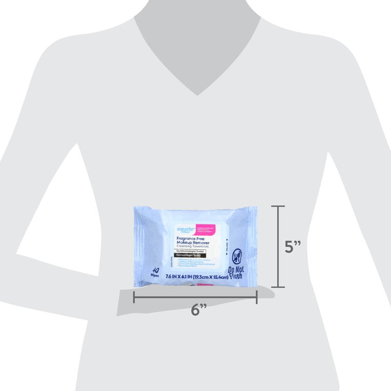 Fragrance Free Makeup Remover Cleansing Towelettes - 80 Count