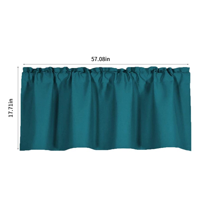 Blackout Window Valance Curtain 57x18 Inches for Kitchen & Living Room