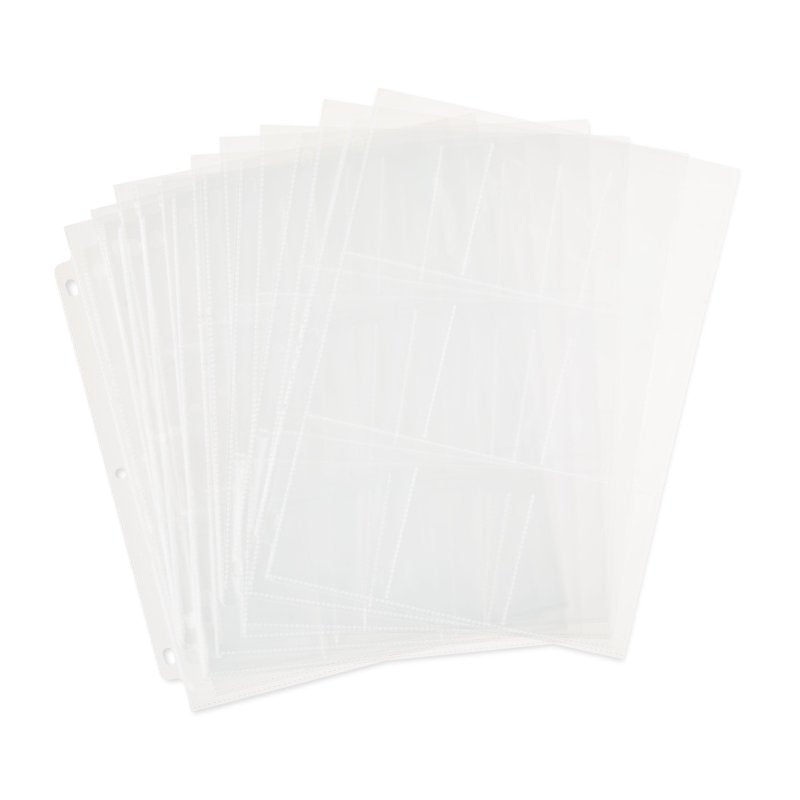 9-Pocket Trading Card Pages Clear 8.5x11in Protectors for Collectible Cards
