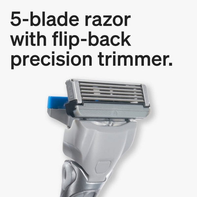 Men's Dry Skin Razor Handle & 17 5-Blade Cartridge Refills - Hydrating Shaving Set