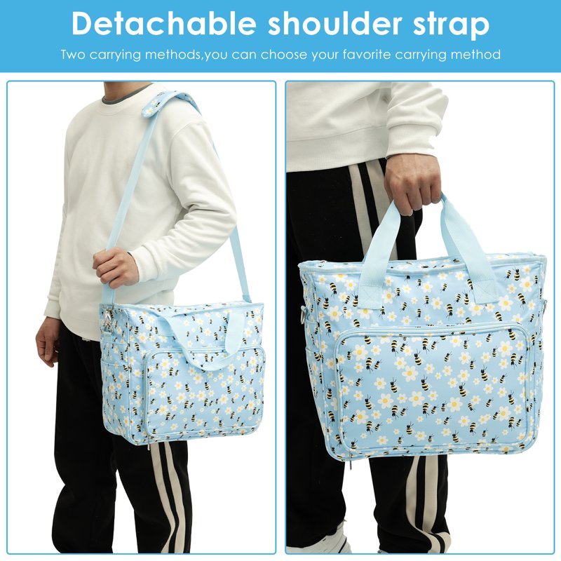 Large Capacity Yarn Storage Bag with Shoulder Strap - Portable Knitting & Crochet Organizer