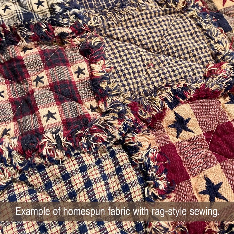 Cotton Homespun Plaid Fabric by the Yard - Heritage Navy Blue 2