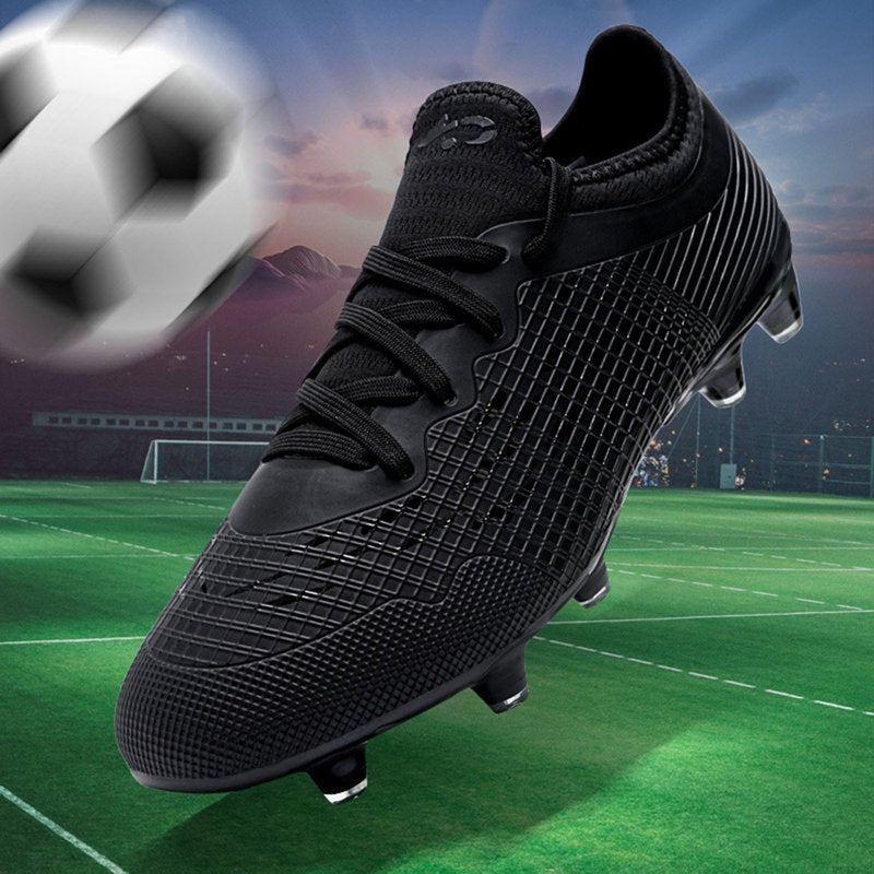 SXcggal Kids Soccer Shoes – Outdoor Low Top Training Shoes, Black