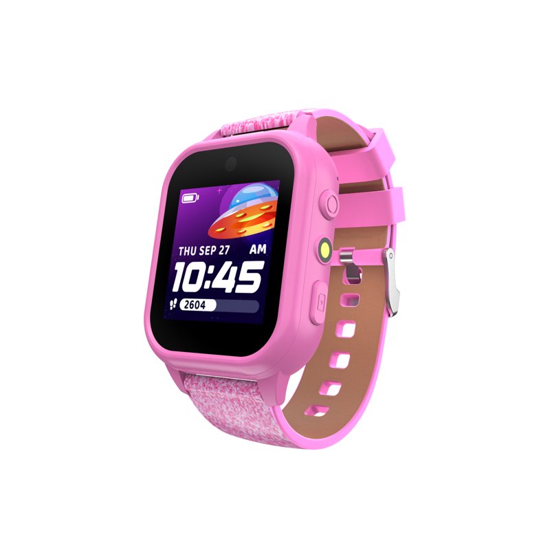 Kids Smartwatch with Camera, Audiobooks & Games – Pink Glitter Strap, Waterproof