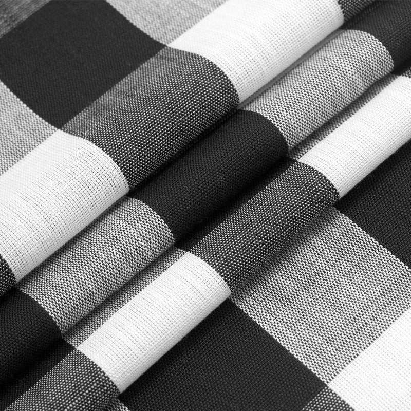 Buffalo Check Semi Sheer Gingham Curtain Panels Farmhouse Window Drapes 52x63
