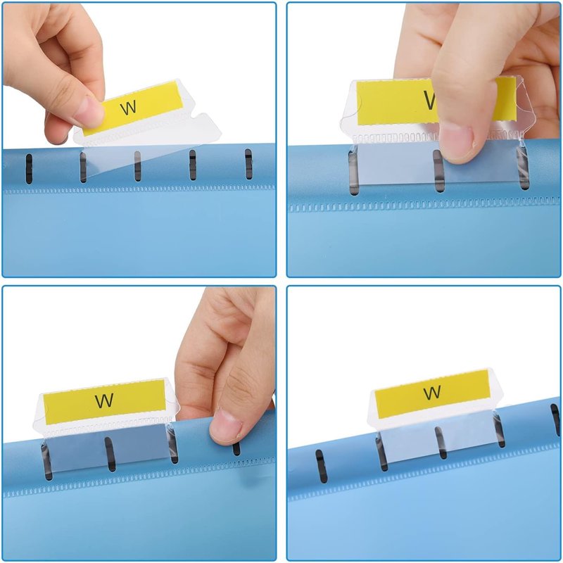 15-Piece Letter Size Hanging File Folders with Tabs & Labels - Colorful Office Organizer