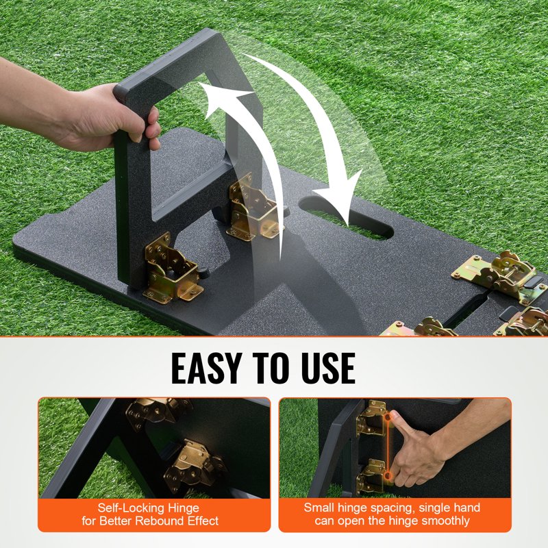 KFFKFF Football Return Board 45x13 in - Dual Angle Bounce Rebounder Panel, Collapsible HDPE Backstop