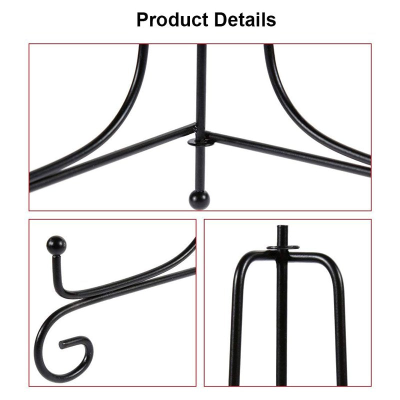 Anti-Slip Iron Display Stand for Photos Plates Books & Art - 10 Pack