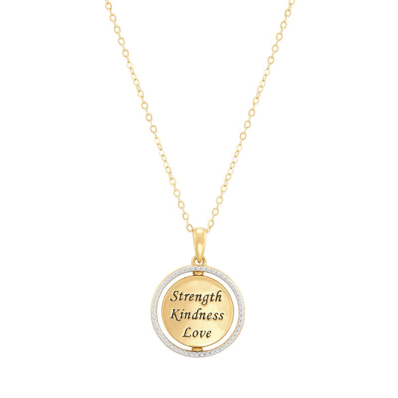 Sterling Silver and Gold Plated Reversible Sun & Moon Pendant Necklace 20"