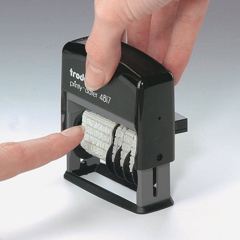 Self-Inking Date Stamp with Office Messages - Trodat Printy 4817