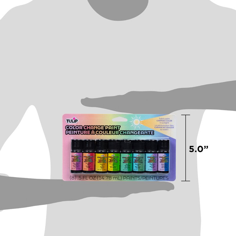 Sunlight Activated Fabric Paint Set - Color Change, 8 Bottles