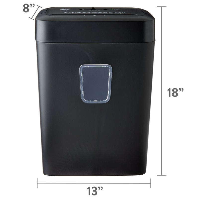 Cross-Cut Paper and Credit Card Shredder - 12 Sheets, 5.55 Gal Bin, Black