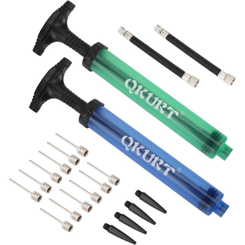 Ball Pump Set with Needles & Nozzles for Sports Balls & Inflatables - Portable & Durable