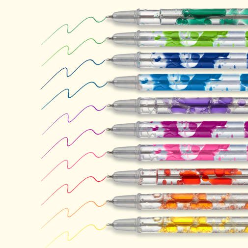 Scented Lava Gel Pen Set - 10 Colorful Aromatherapy Writing Pens