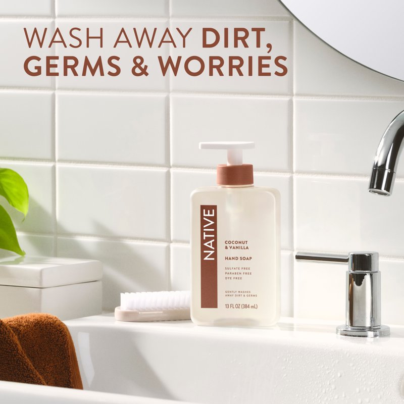 Native Liquid Hand Soap - Non-Drying, Sulfate-Free with Coconut & Vanilla