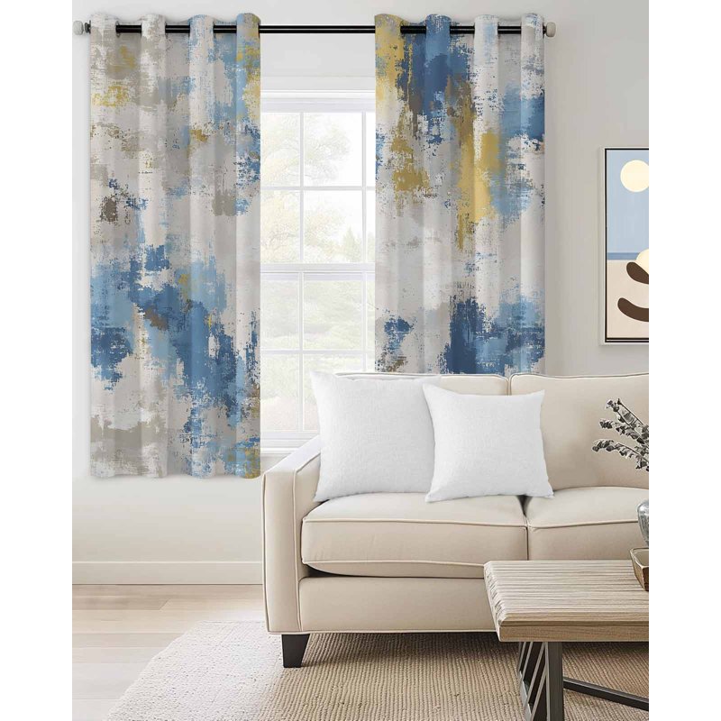 Blackout Window Curtain Panels 72 Inches Long for Bedroom Living Room Thermal Insulated Darkening Drapes