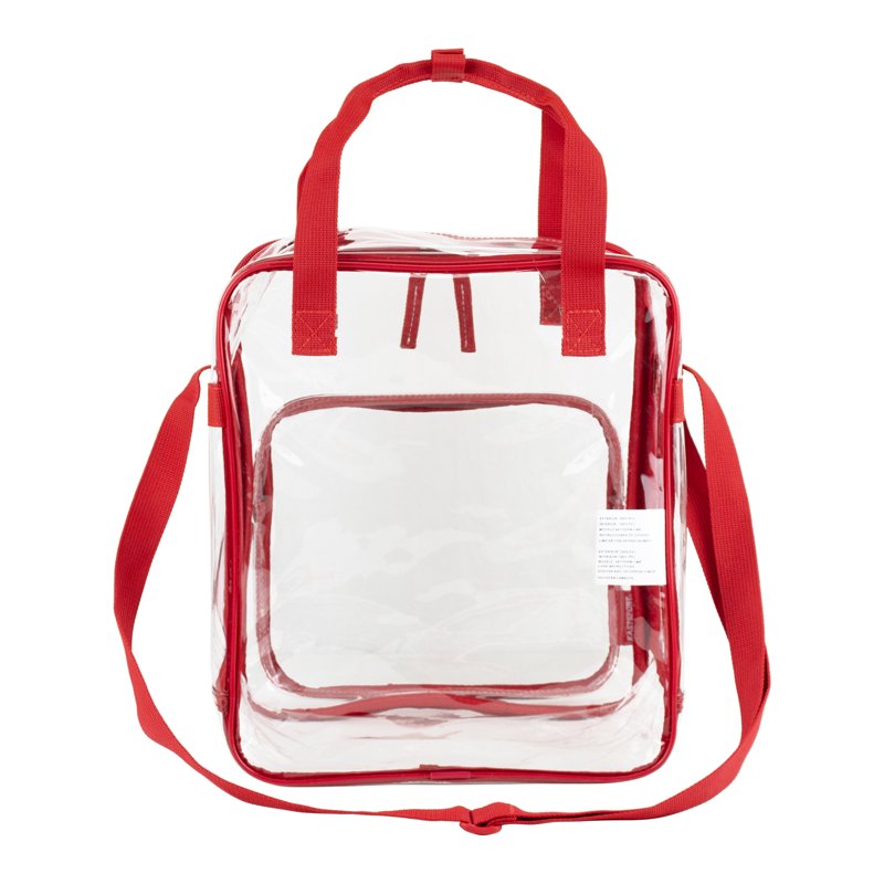 Unisex Clear Stadium Approved Tote Bag with Double Handles and Adjustable Strap