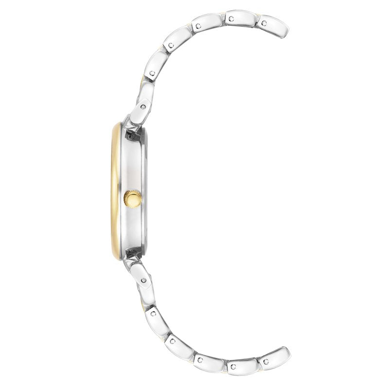 Women's Two-Tone Analog Quartz Wristwatch - Water Resistant & Durable