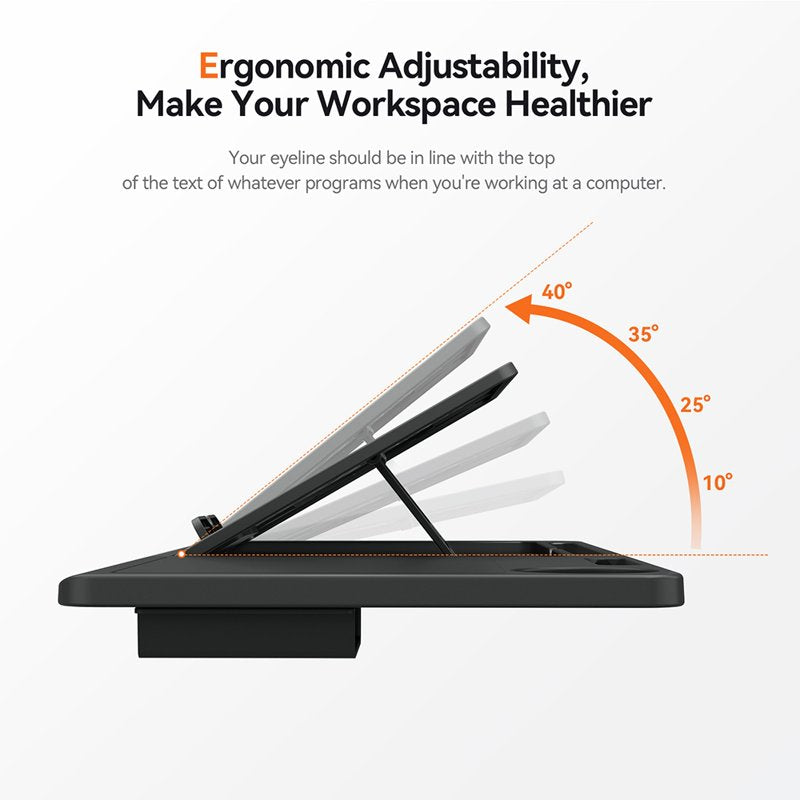 Adjustable Desktop Workstation for Ergonomic Chairs - Supports 110lbs
