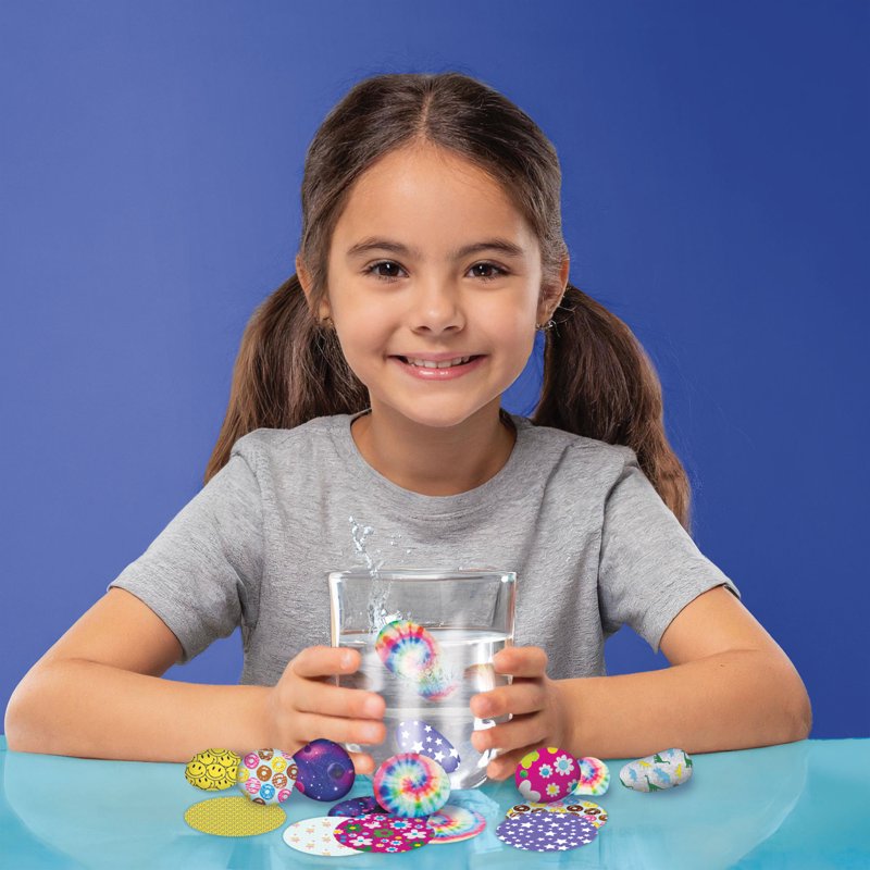 DIY Hydro Dip Rocks Craft Kit with Transfer Sheets and Stones - Mess-Free Art Set for Kids and Teens