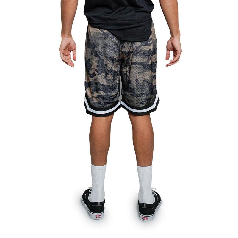 Men's Double Layer Mesh Basketball Shorts with Zippered Pockets - Breathable Athletic Wear