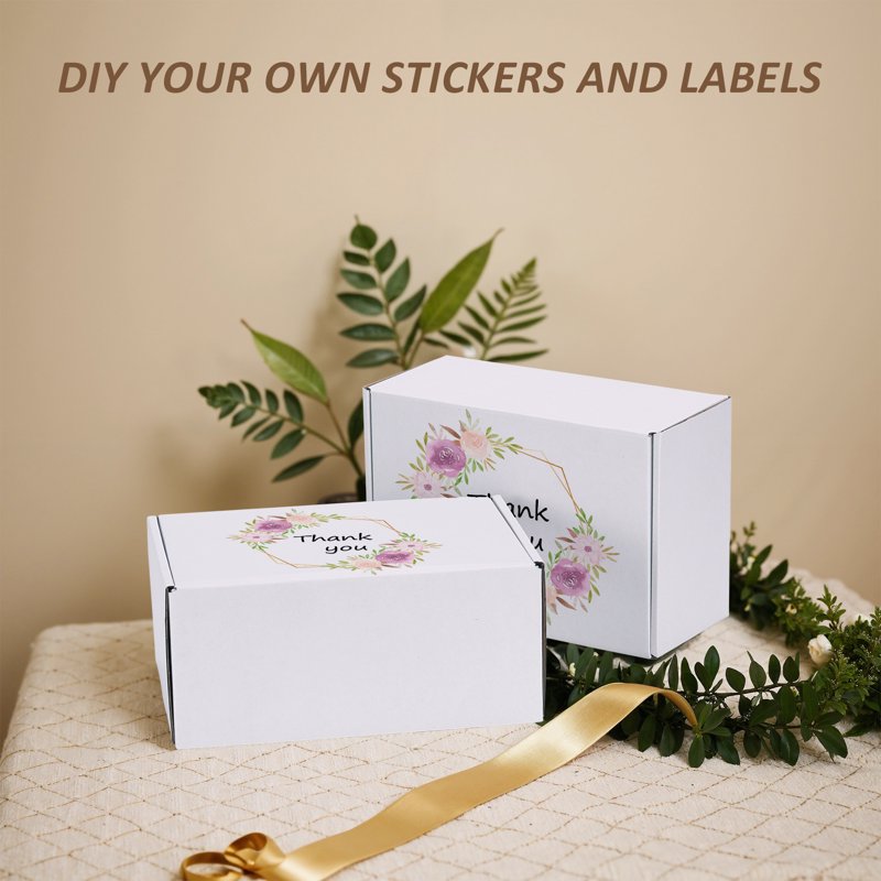 30 Pack White Corrugated Shipping Boxes 9x6x4 Inches for Small Business