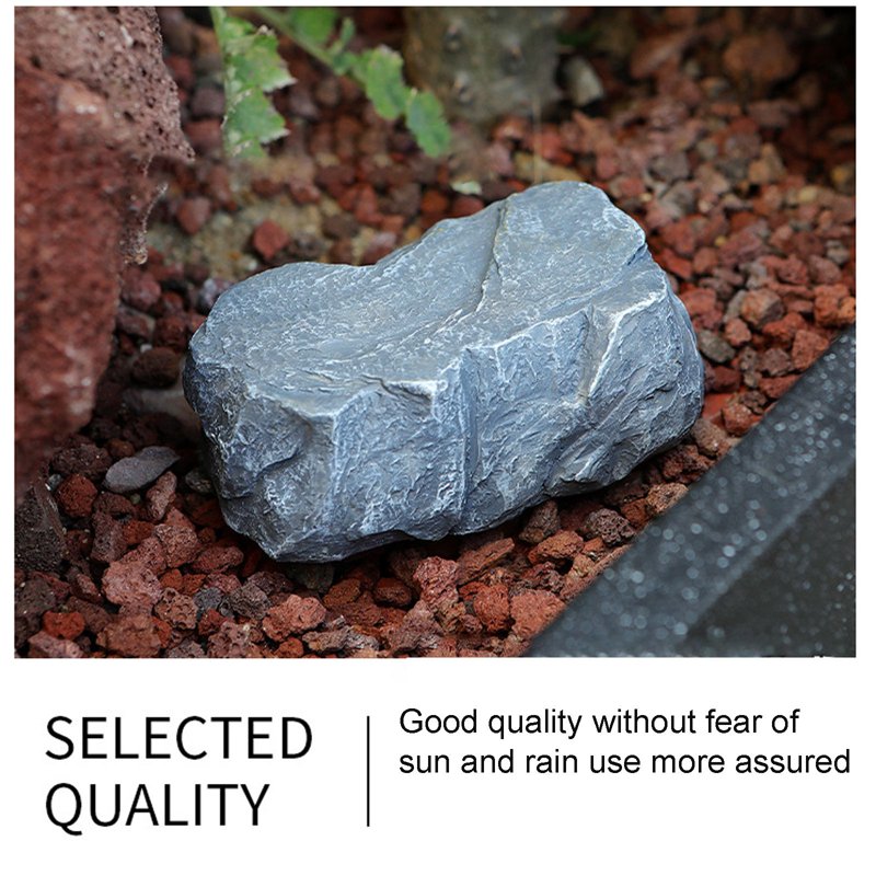 Camouflaged Waterproof Fake Rock Key Hider Safe for Outdoor Garden and Home Security